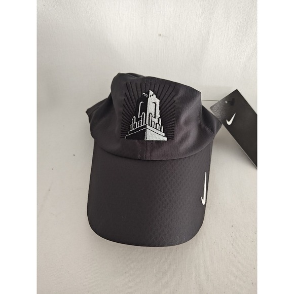 NWT Nike Golf Hat Lightweight Gray Black 247077-060 Art Deco Skyscraper Logo - Picture 12 of 12